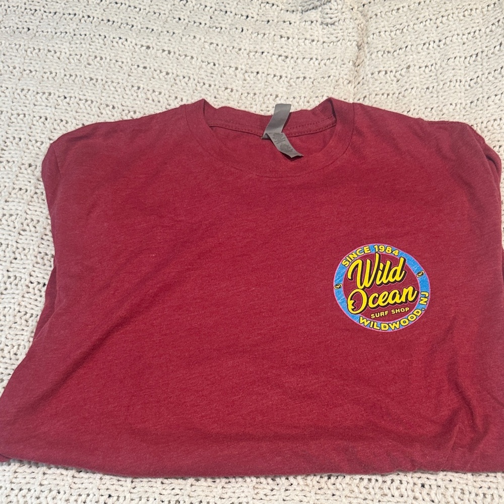 Wild Ocean Surf Shop Maroon T-Shirt
